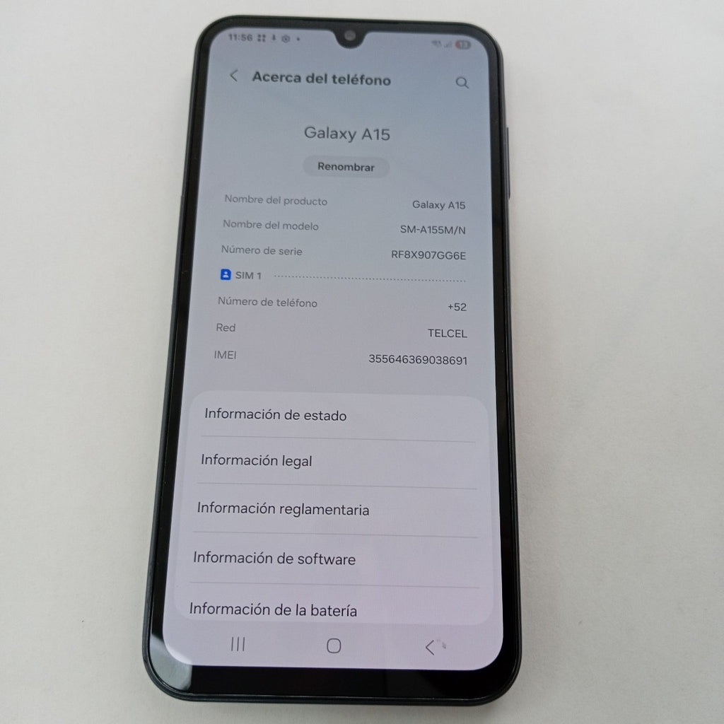 CELULAR SAMSUNG GALAXY A15 SM-A155M/N (2023) 128 GB 4 GB RAM (SEMINUEVO)