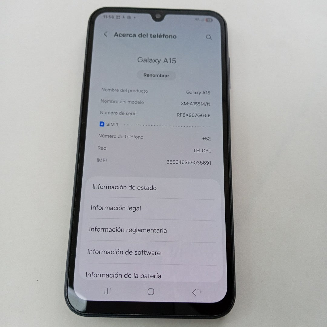 CELULAR SAMSUNG GALAXY A15 SM-A155M/N (2023) 128 GB 4 GB RAM (SEMINUEVO)