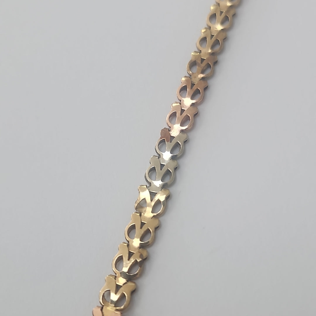 PULSERA ORO COMBINADO 14 K 4,40 GRMS (SEMINUEVO)