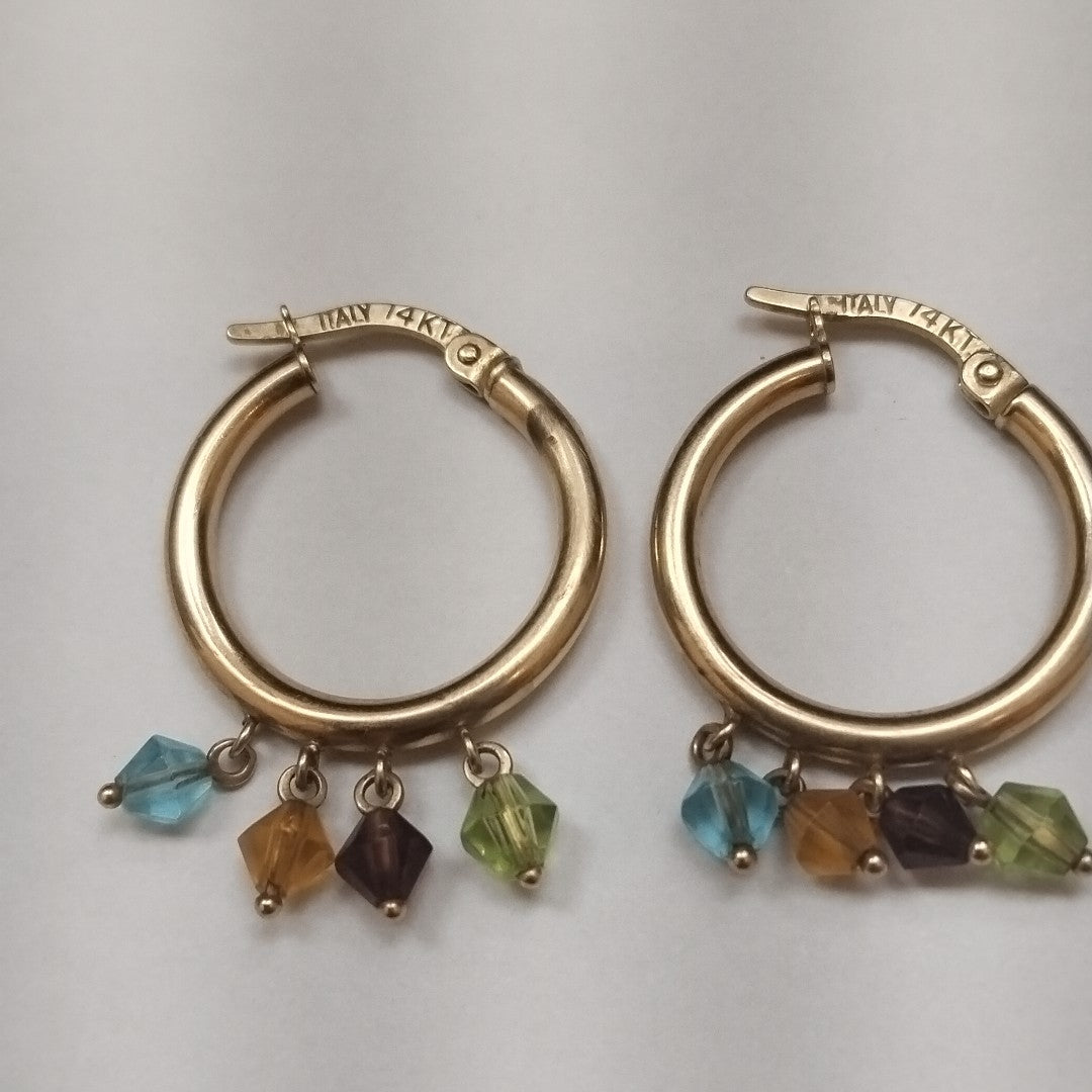 ARRACADAS PAR ORO 14 K 2.6 GRMS (SEMINUEVO)