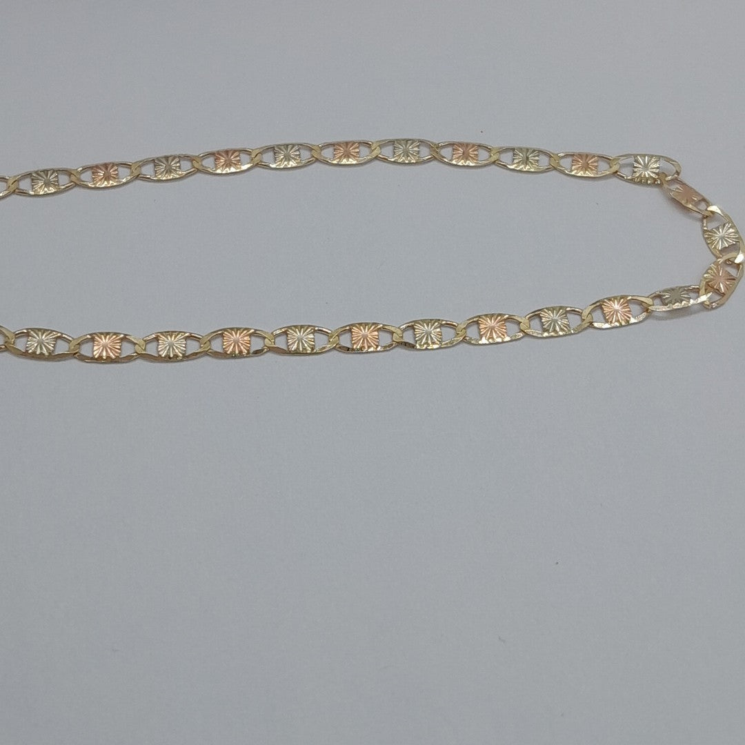 CADENAS TEJIDO GUCHI ORO 10K 55 CM 2.7 GR (NUEVO)