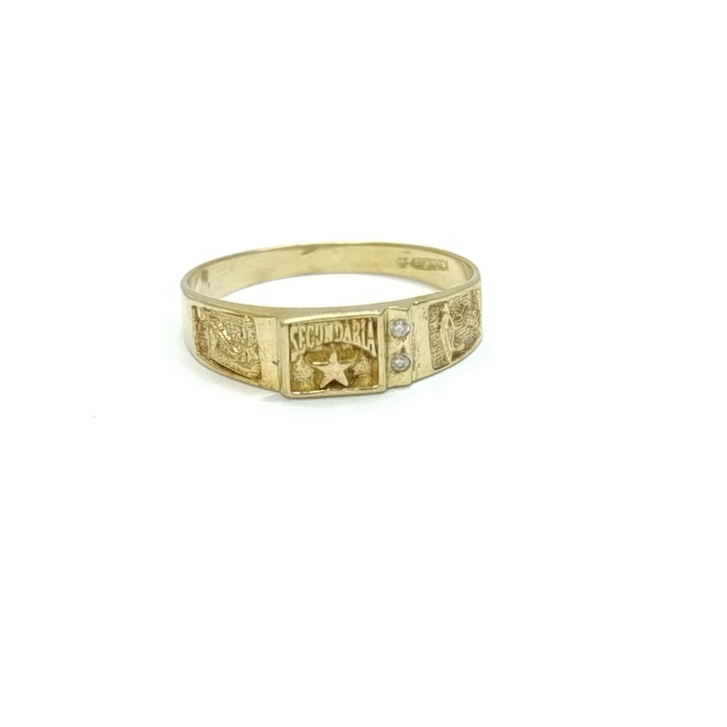 ANILLO DE GRADUACIÓN ORO 10 K 2,10 GRMS (SEMINUEVO)