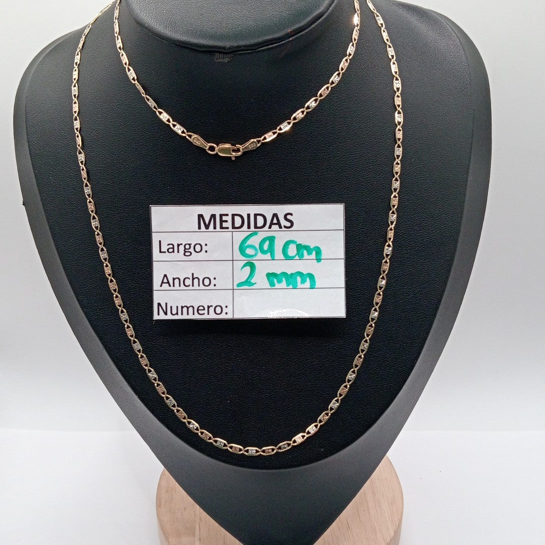 CADENA ORO, ORO COMBINADO 14 K 4.9 GRMS (SEMINUEVO)
