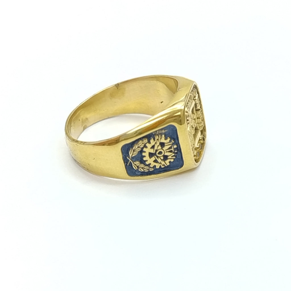 ANILLO DE GRADUACIÓN ORO 14 K 9,10 GRMS (SEMINUEVO)