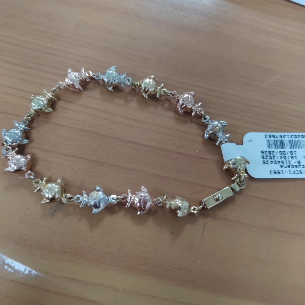 PULSERA ORO COMBINADO 10 K 5,60 GRMS (SEMINUEVO)