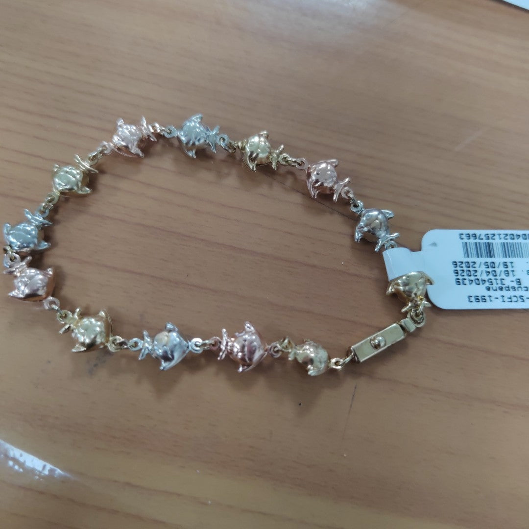 PULSERA ORO COMBINADO 10 K 5,60 GRMS (SEMINUEVO)