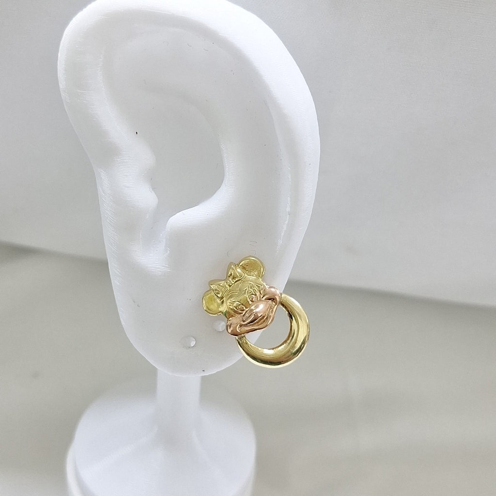 ARETES PAR ORO 14 K 1.8 GRMS (SEMINUEVO)