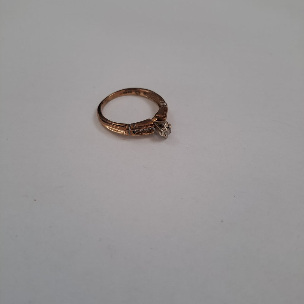 ANILLITO,SOLITARIO ORO 10 K 2,50 GRMS (SEMINUEVO)