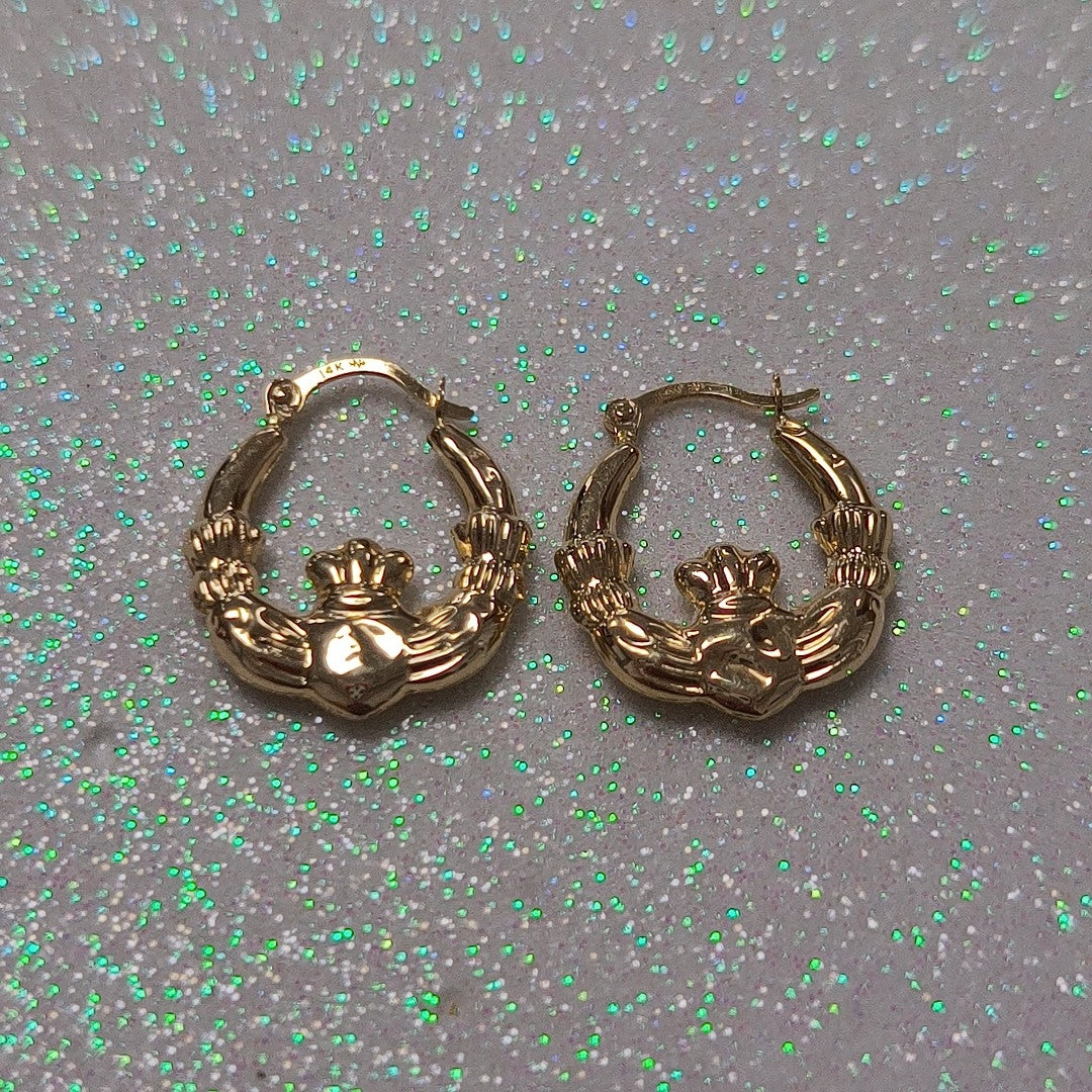 BROQUELES PAR ORO 14 K 0,80 GRMS (SEMINUEVO)