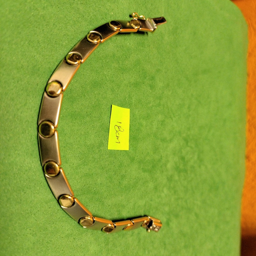 PULSERA ORO COMBINADO 14 K 11,70 GRMS (SEMINUEVO)