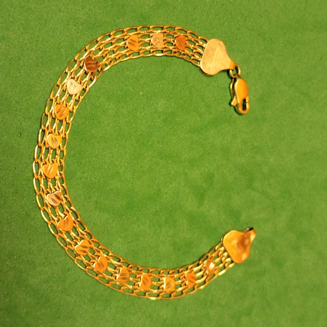 PULSERA ORO COMBINADO 10 K 6,30 GRMS (SEMINUEVO)