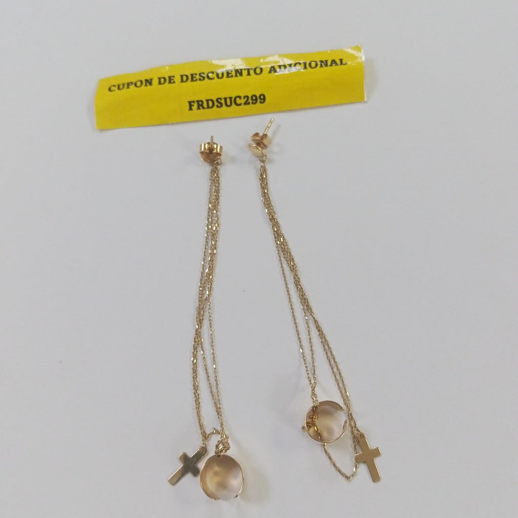 BROQUELES PAR ORO 14 K 3.8 GRMS (SEMINUEVO)