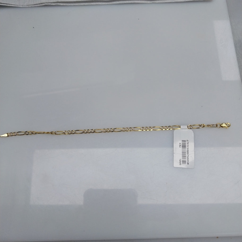 PULSERAS 3X1 DIAMANTADA ORO 14K 18 CM 3 GR (NUEVO)
