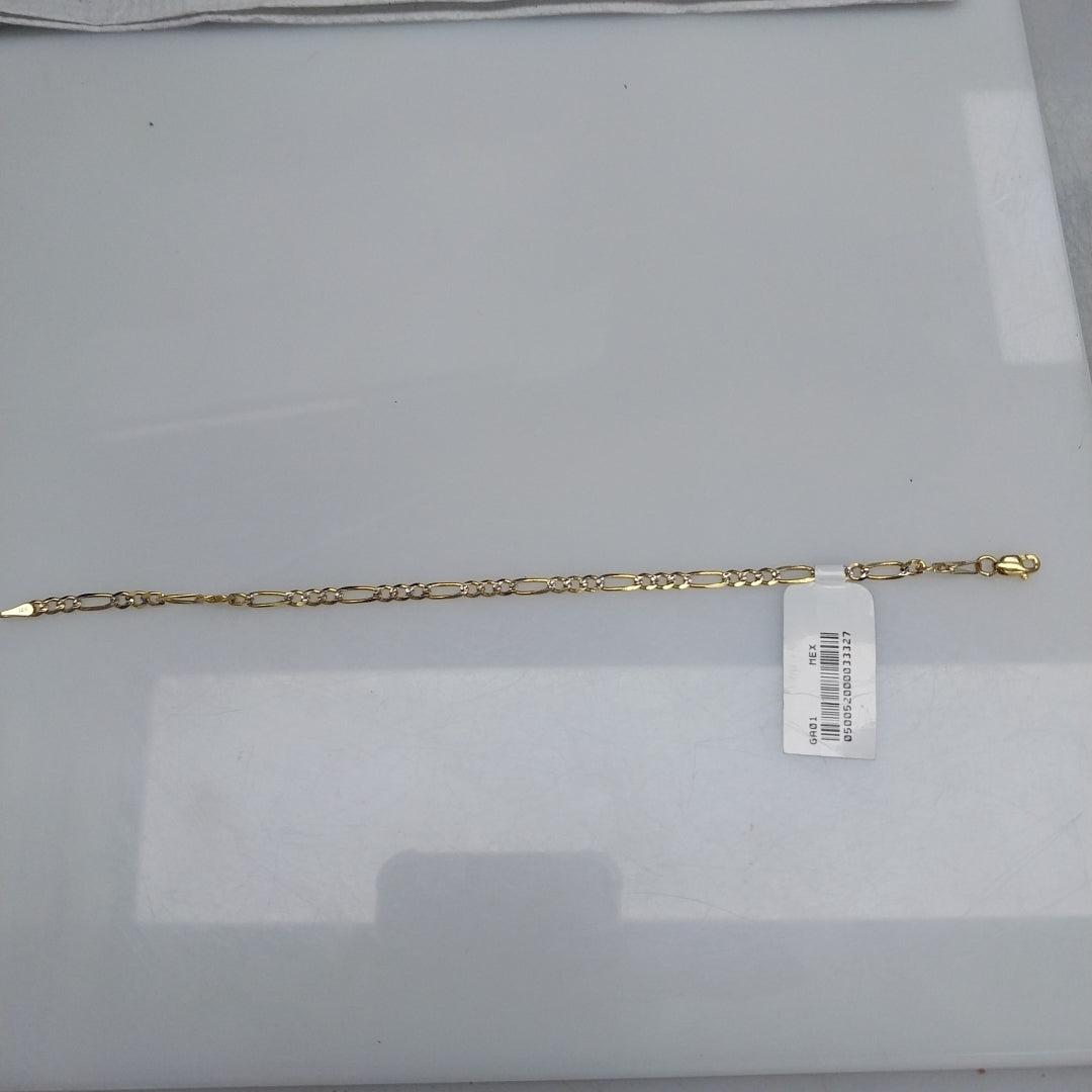 PULSERAS 3X1 DIAMANTADA ORO 14K 18 CM 3 GR (NUEVO)