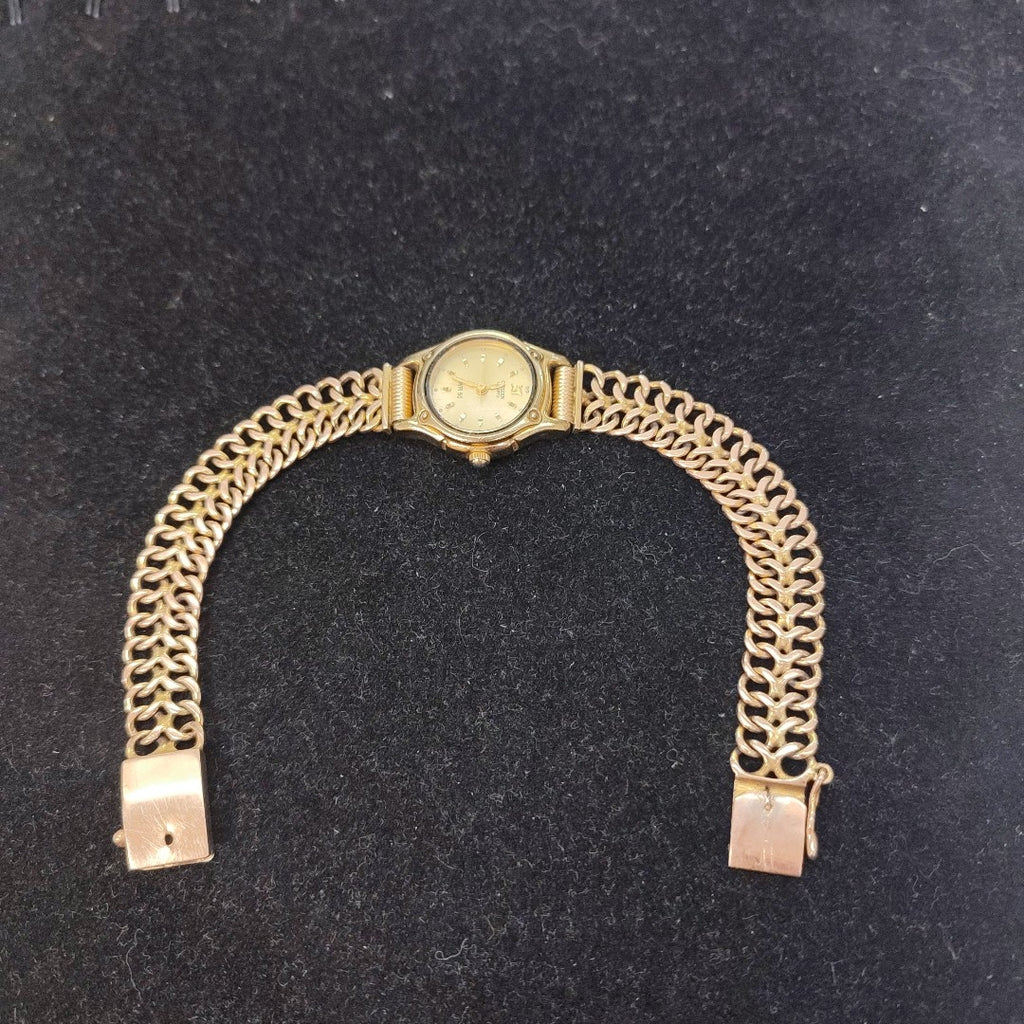 RELOJ CAJA ACERO PULSO ORO ORO 8 K 24.7 GRMS (SEMINUEVO)