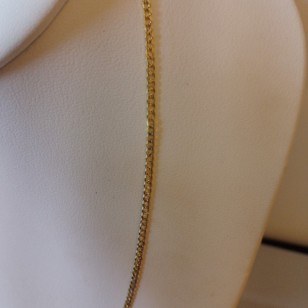 CADENAS BARBADA DIAMANTADA ORO 14K 55 CM 5.7 GR (NUEVO)