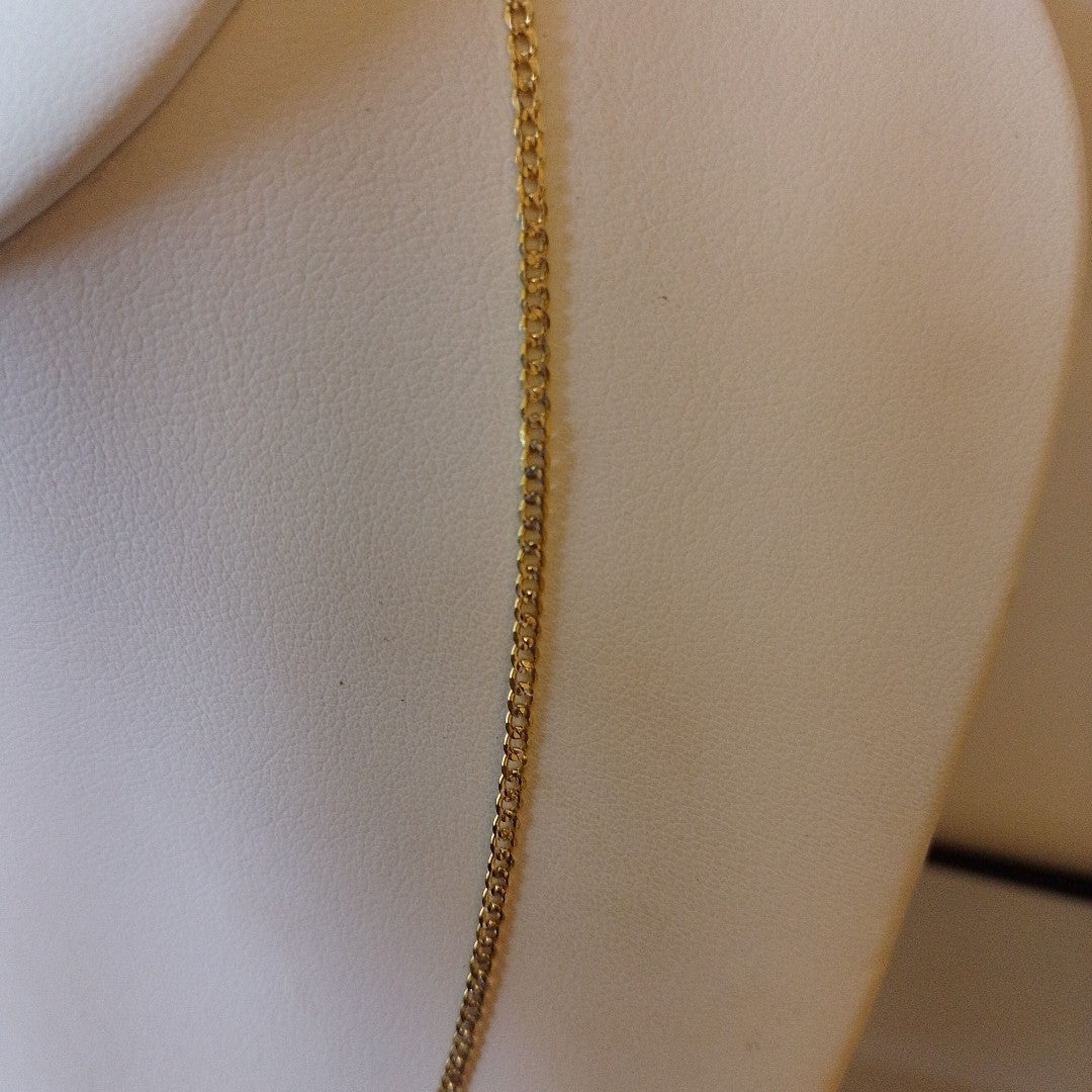 CADENAS BARBADA DIAMANTADA ORO 14K 55 CM 5.7 GR (NUEVO)