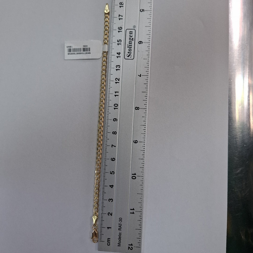 PULSERAS TEJIDO BARBADA ORO 14K 18 CM 4.8 GR (NUEVO)