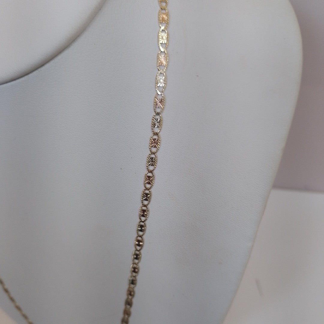 CADENAS TEJIDO GUCHI ORO 10K 55 CM 6.9 GR (NUEVO)