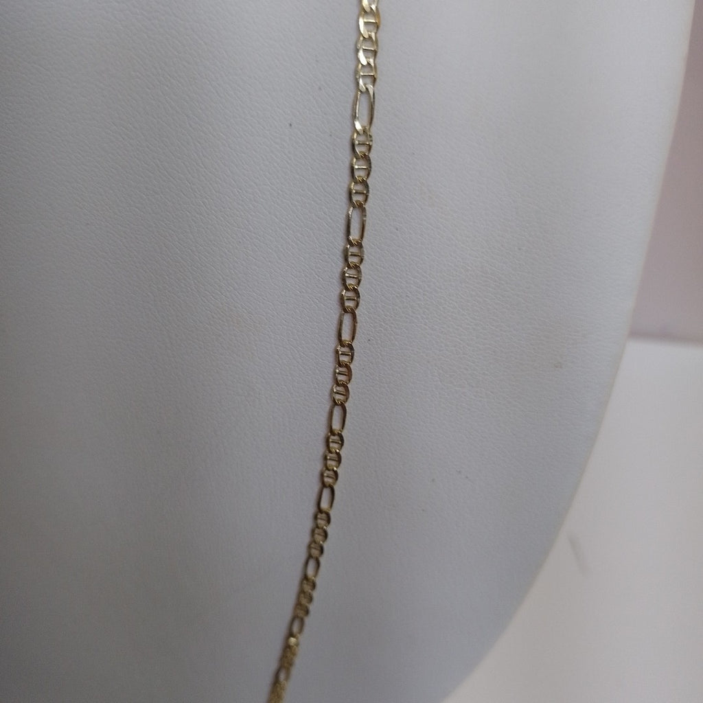CADENAS TEJIDO FIGARO GUCHI ORO 10K 60 CM 5.3 GR (NUEVO)