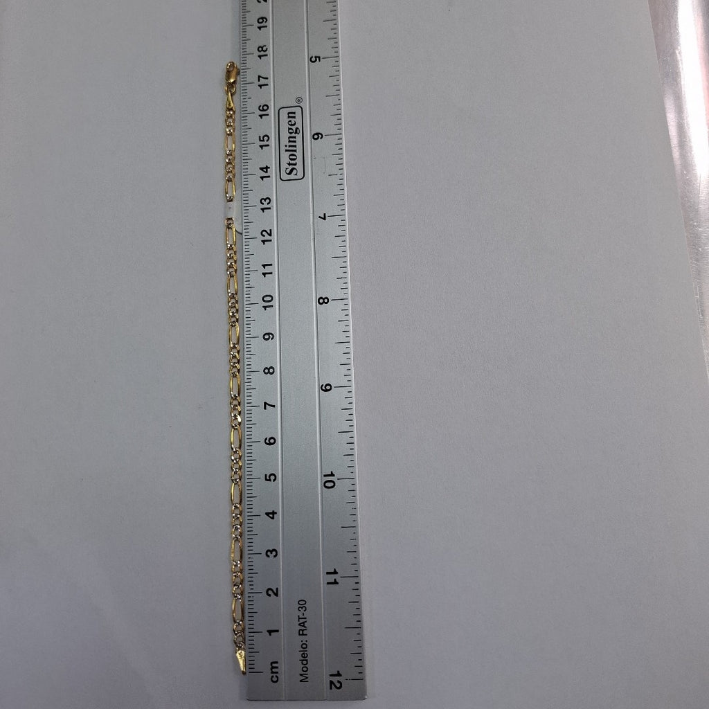 PULSERAS 3X1 DIAMANTADA ORO 14K 18 CM 3 GR (NUEVO)