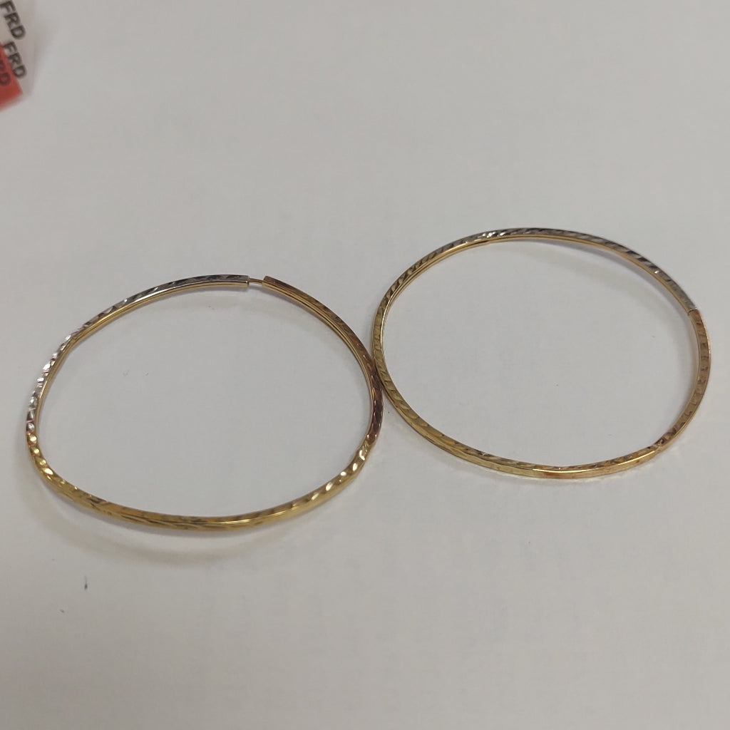 ARRACADAS PAR ORO COMBINADO 14 K 2.3 GRMS (SEMINUEVO)