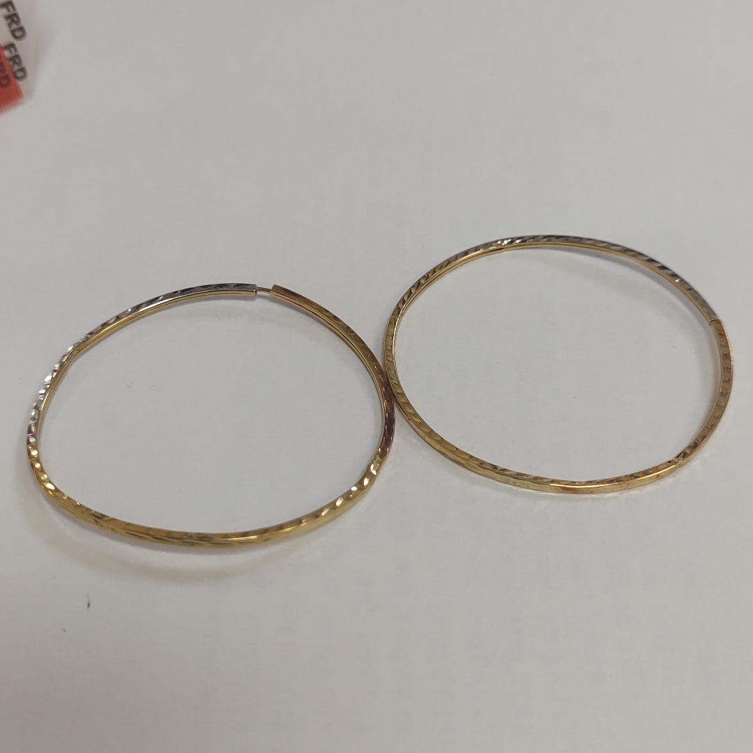 ARRACADAS PAR ORO COMBINADO 14 K 2.3 GRMS (SEMINUEVO)