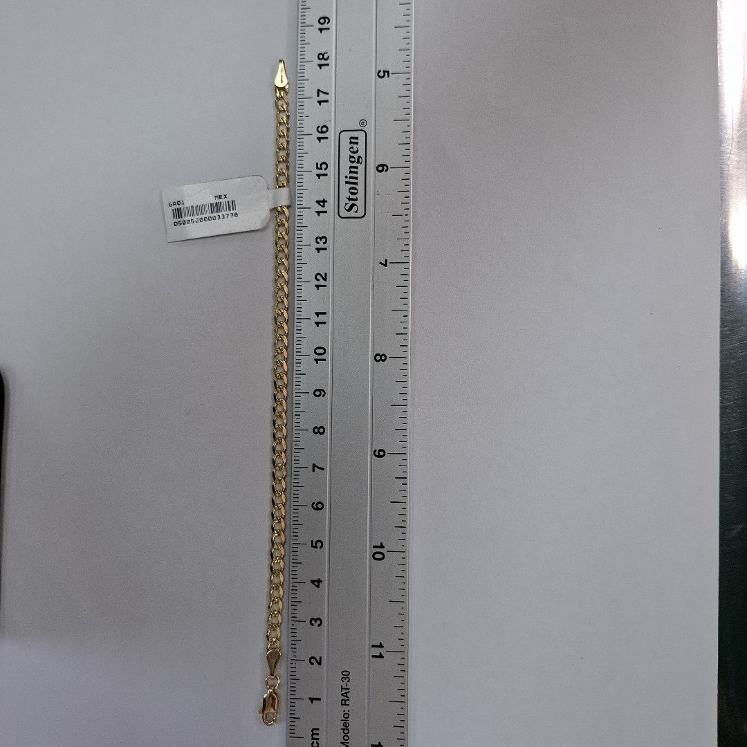 PULSERAS BARBADA ORO 14K 18 CM 4.5 GR (NUEVO)