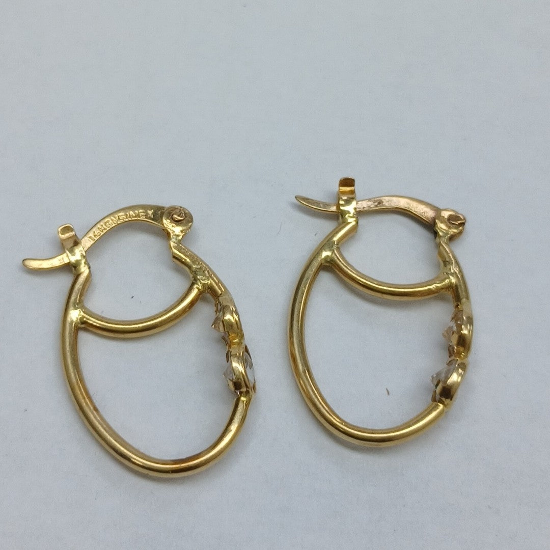 ARETES PAR ORO 14 K 2.4 GRMS (SEMINUEVO)