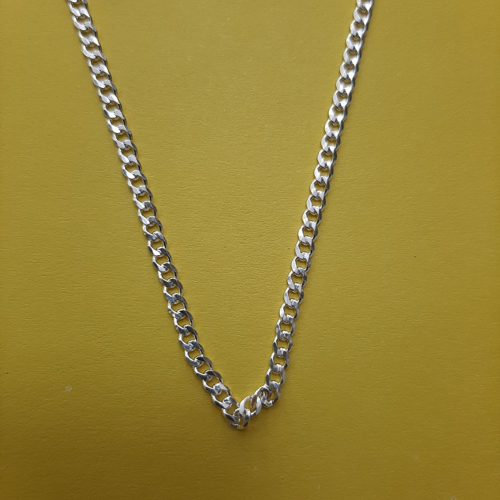 CADENA TEJIDO BARBADO PLATA .925 60 CM 5.5 GR (NUEVO)