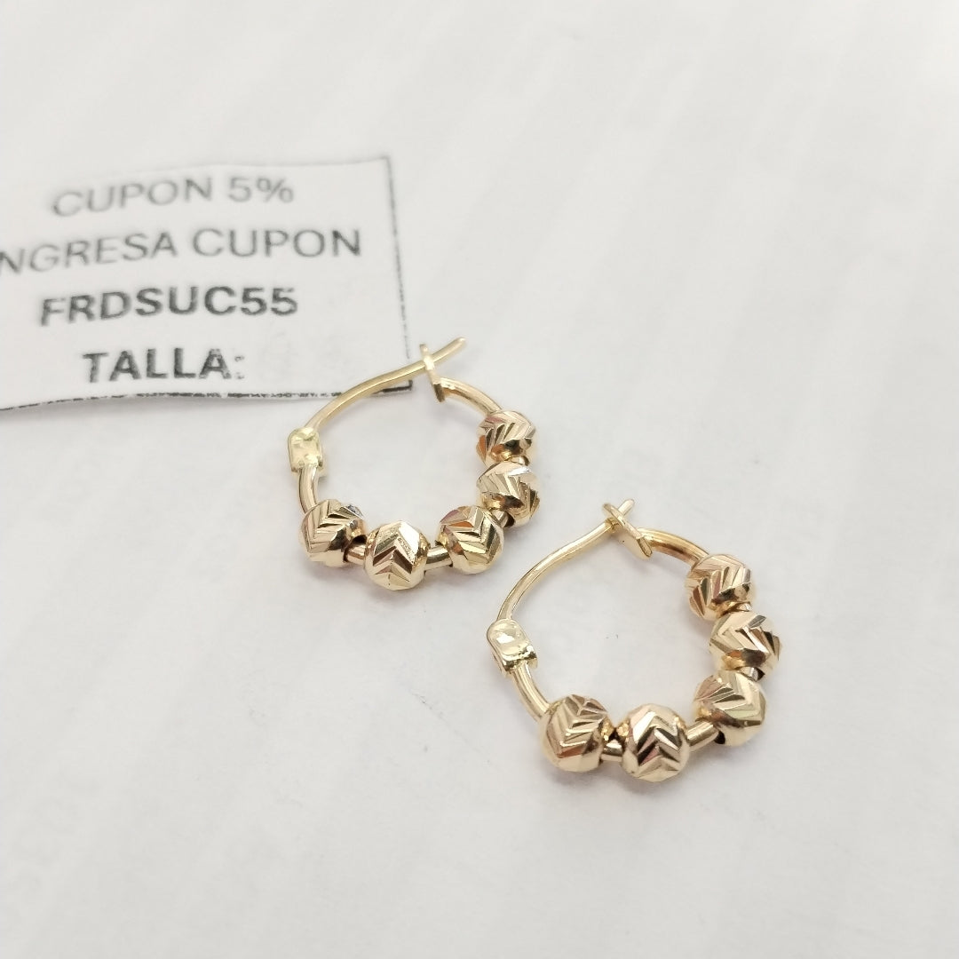 ARRACADAS PAR ORO 14 K 2.1 GRMS (SEMINUEVO)