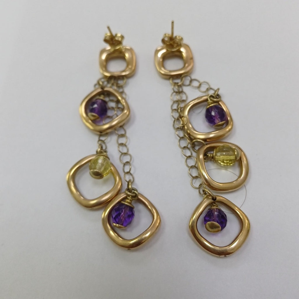 BROQUELES PAR ORO 14 K 14,50 GRMS (SEMINUEVO)