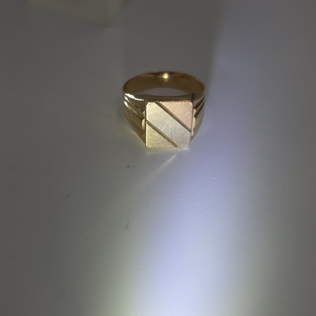 ANILLO ORO, ORO COMBINADO 14 K 6.8 GRMS (SEMINUEVO)