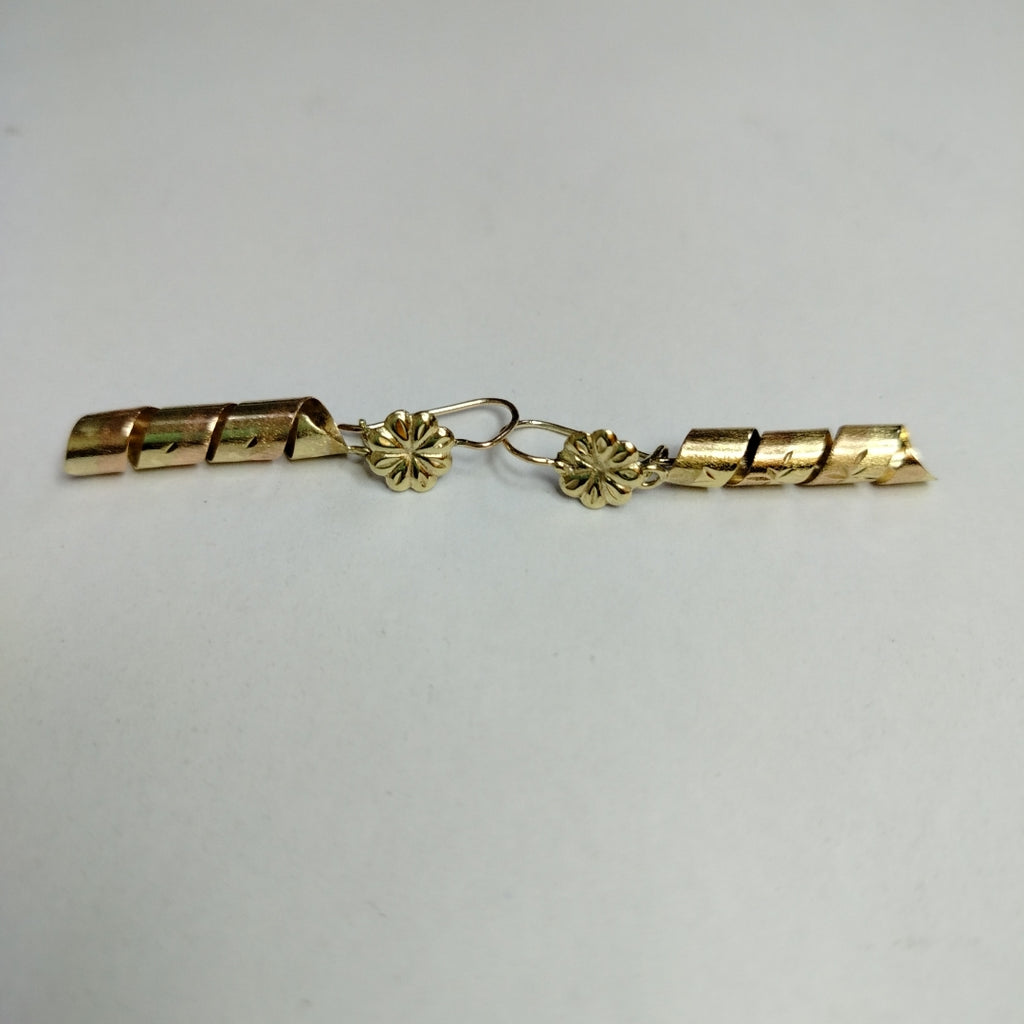 ARETES PAR ORO, ORO COMBINADO 10 K 1.3 GRMS (SEMINUEVO)