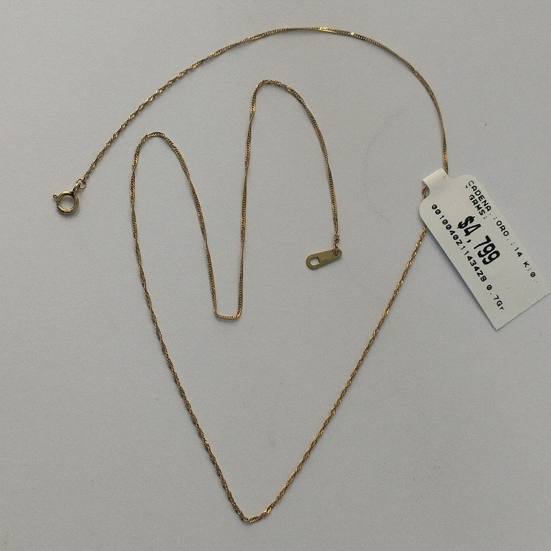 CADENA ORO 14 K 0.7 GRMS (SEMINUEVO)