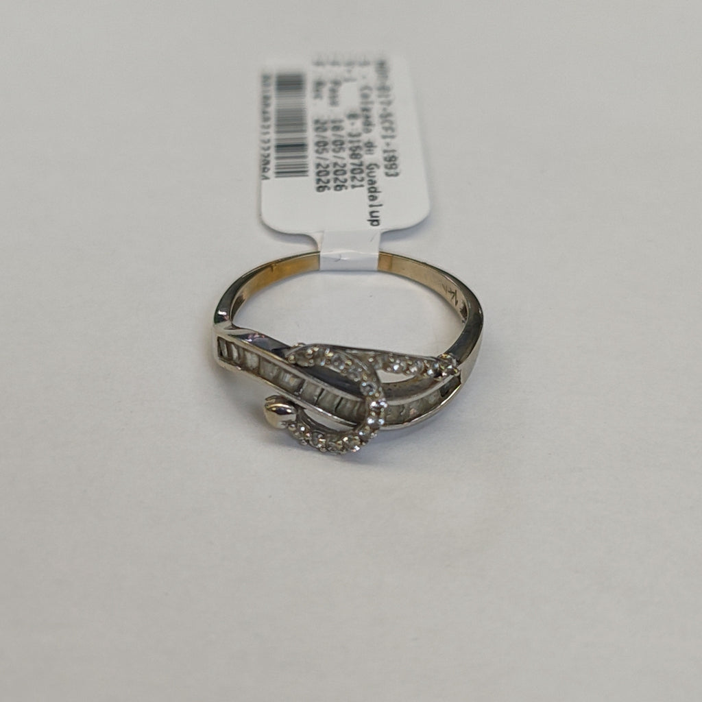 ANILLO ORO, ORO BLANCO 14 K 2.5 GRMS (SEMINUEVO)