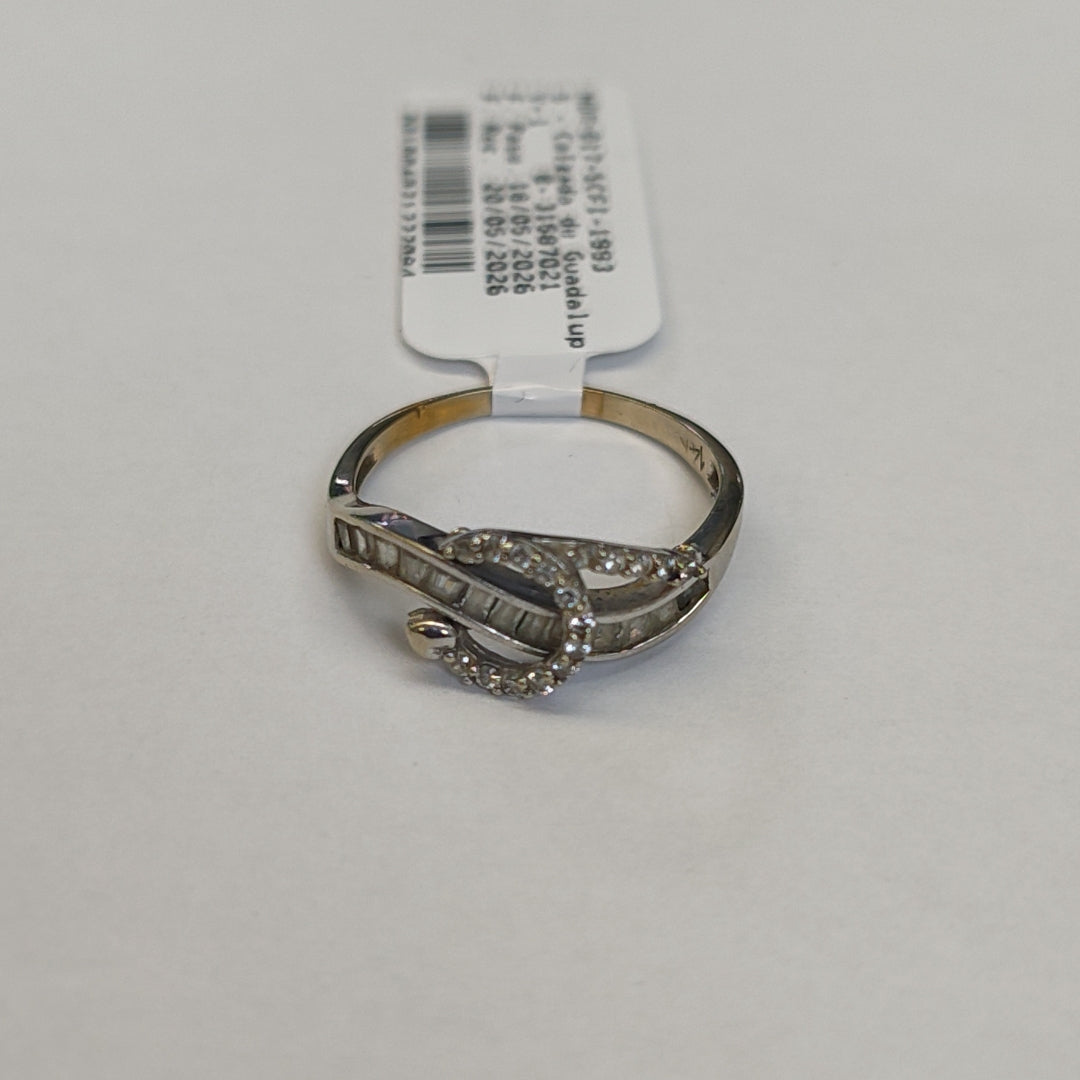 ANILLO ORO, ORO BLANCO 14 K 2.5 GRMS (SEMINUEVO)
