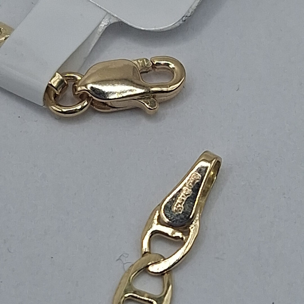 PULSERAS TEJIDO MARINERA ORO 14K 21 CM 3.5 GR (NUEVO)