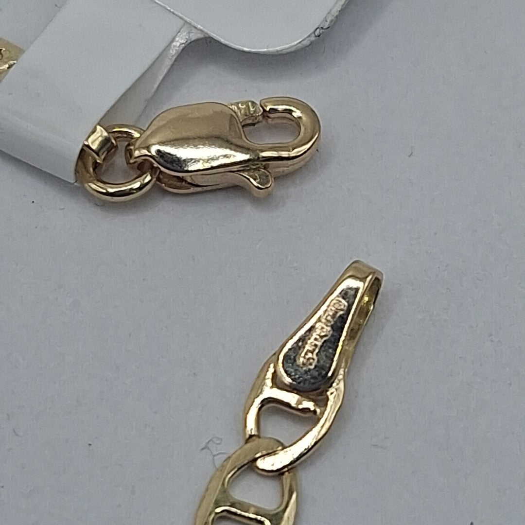 PULSERAS TEJIDO MARINERA ORO 14K 21 CM 3.5 GR (NUEVO)