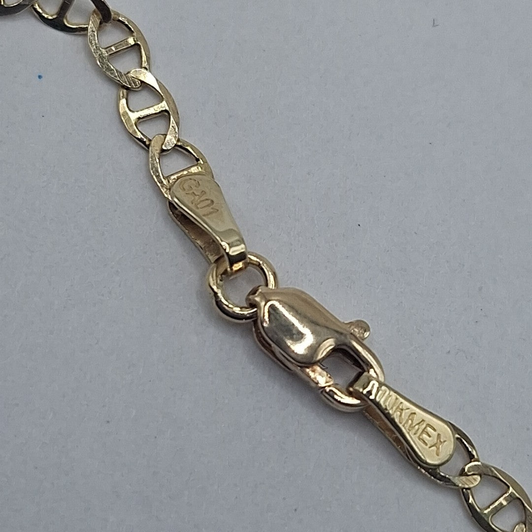 CADENAS TEJIDO GUCHI ORO 10K 55 CM 4.5 GR (NUEVO)