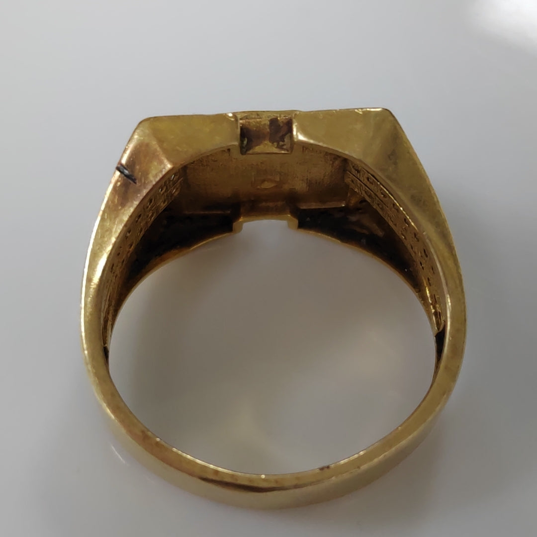ANILLO ORO COMBINADO 14 K 7,30 GRMS (SEMINUEVO)