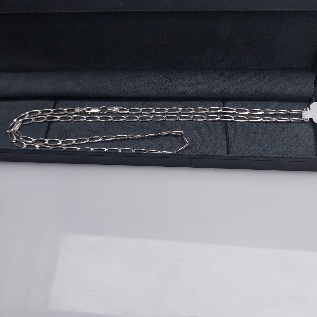 CADENA TEJIDO ESLABONES PLATA .925 60 CM 10.8 GR (NUEVO)