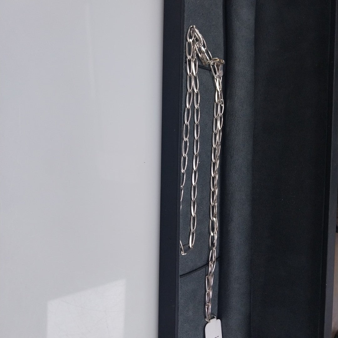 CADENA TEJIDO ESLABONES PLATA .925 60 CM 10.6 GR (NUEVO)
