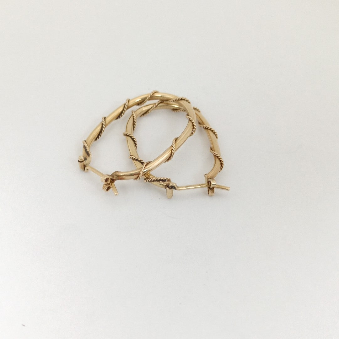 ARRACADAS PAR ORO 14 K 3.2 GRMS (SEMINUEVO)