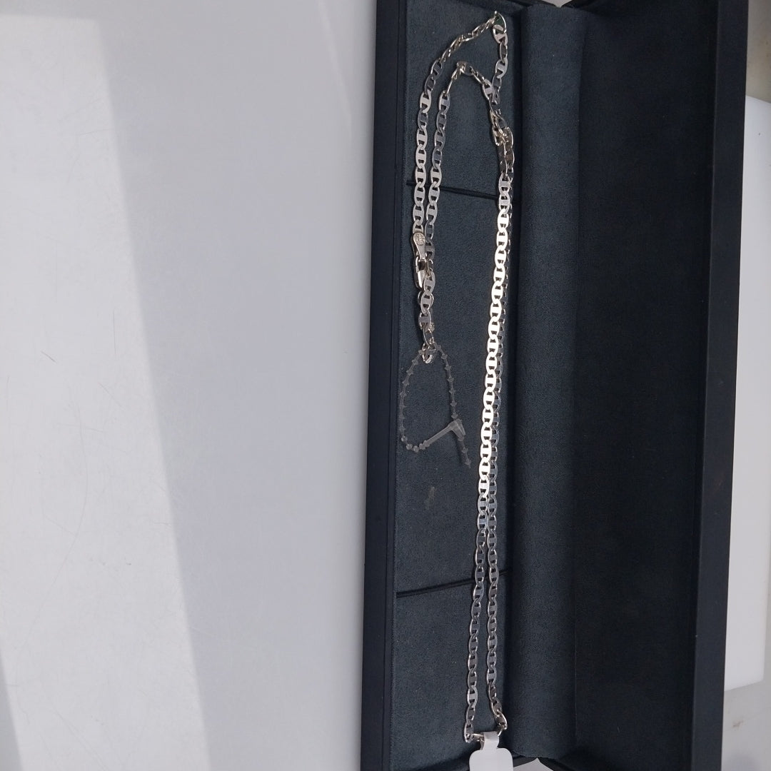 CADENA TEJIDO GUCHI PLATA .925 60 CM 9.2 GR (NUEVO)