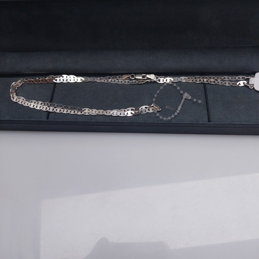 CADENA TEJIDO GUCHI PLATA .925 60 CM 8.8 GR (NUEVO)
