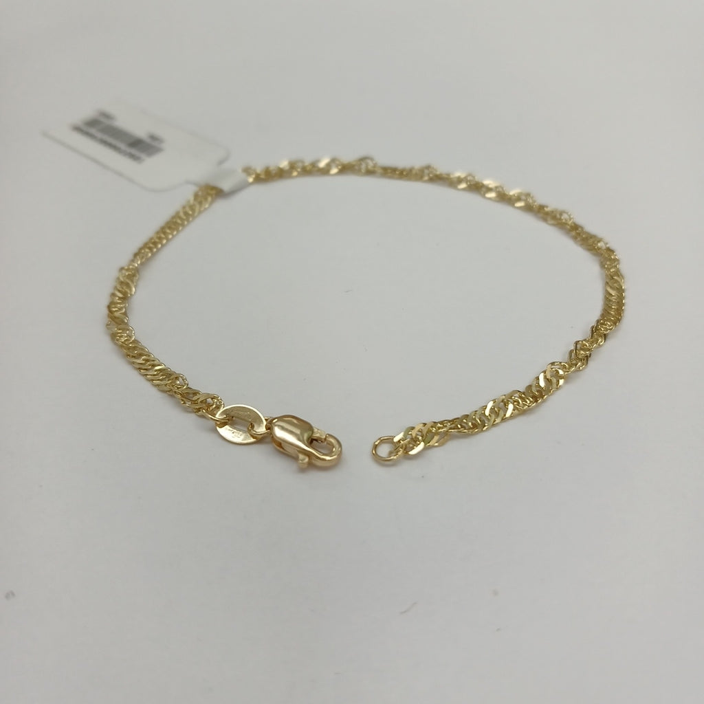 PULSERAS TEJIDO MEDIO TZL ORO 14K 18 CM 1.9 GR (NUEVO)