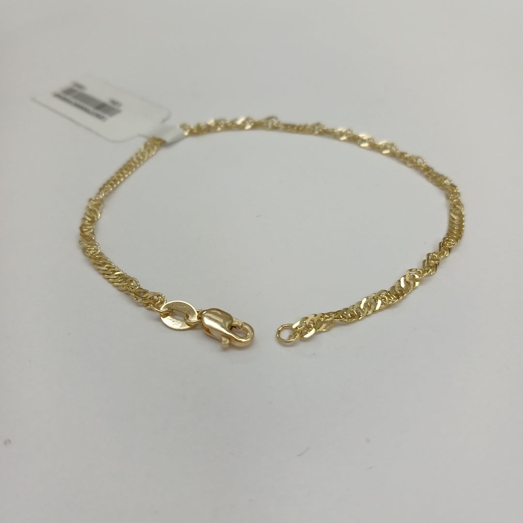 PULSERAS TEJIDO MEDIO TZL ORO 14K 18 CM 1.9 GR (NUEVO)