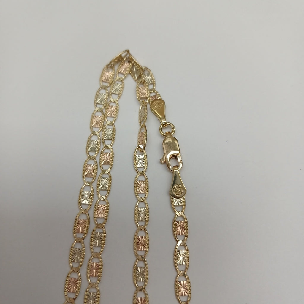 CADENAS TEJIDO GUCHI ORO 10K 55 CM 6.9 GR (NUEVO)