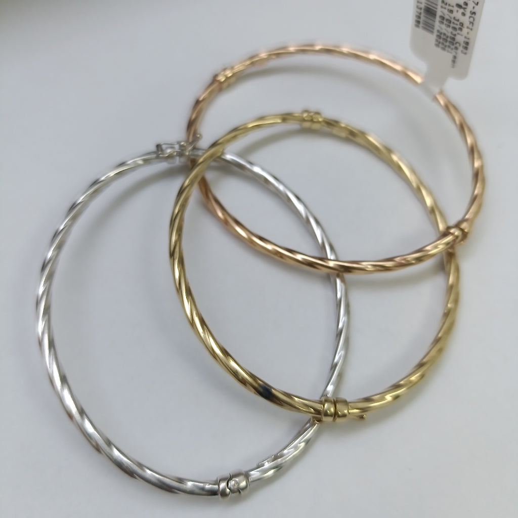 PULSERA RIGIDA ORO COMBINADO 14 K 9.8 GRMS (SEMINUEVO)